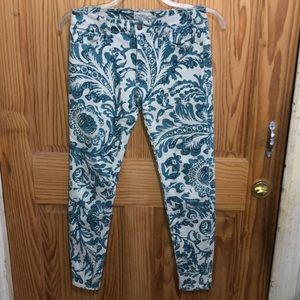 Floral Denim Pants